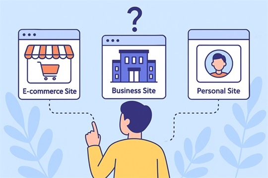 انتخاب نوع وب‌ سایت: فروشگاهی، شرکتی یا شخصی