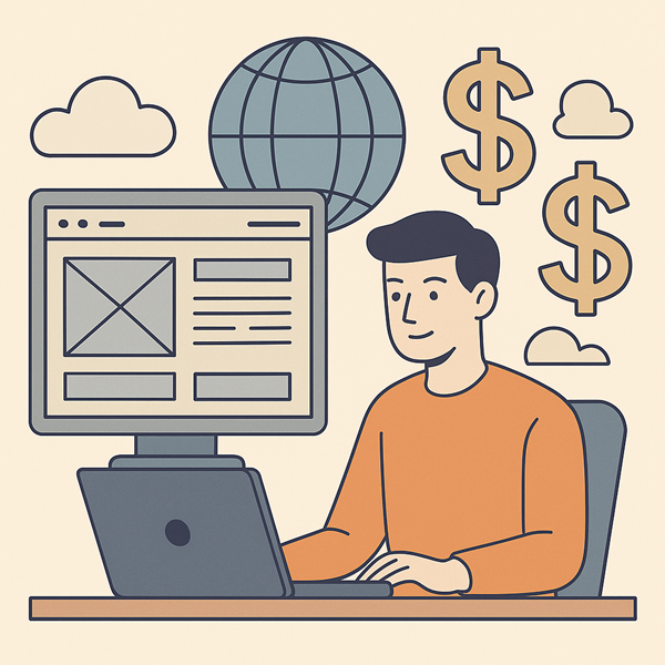 درآمد طراحی سایت در جهان