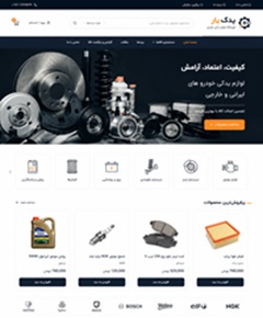 نمونه کار طراحی سایت لوازم یدکی